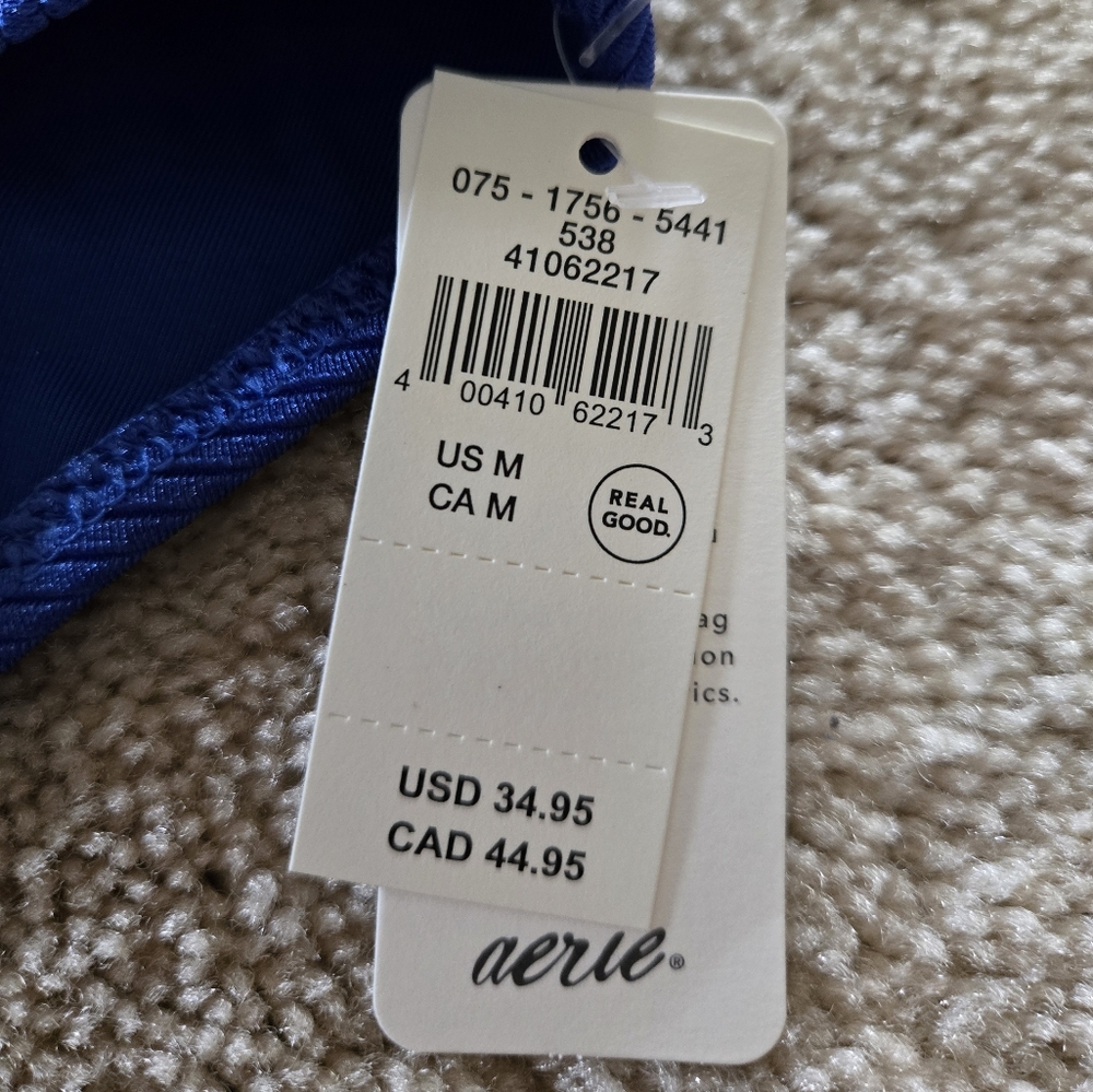 Blue Ribbed Bralette - Picture 3 of 5